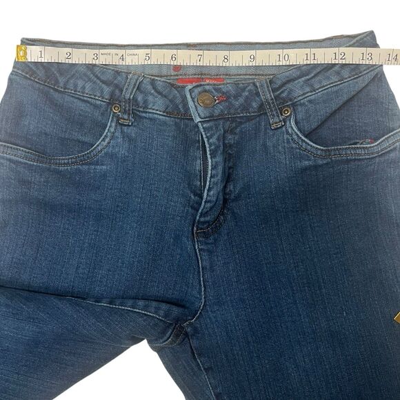 Smith’s Y2K Bootcut Jeans Size 6 Mid Rise Straight Leg Vintage Dark Wash Denim - Picture 4 of 10